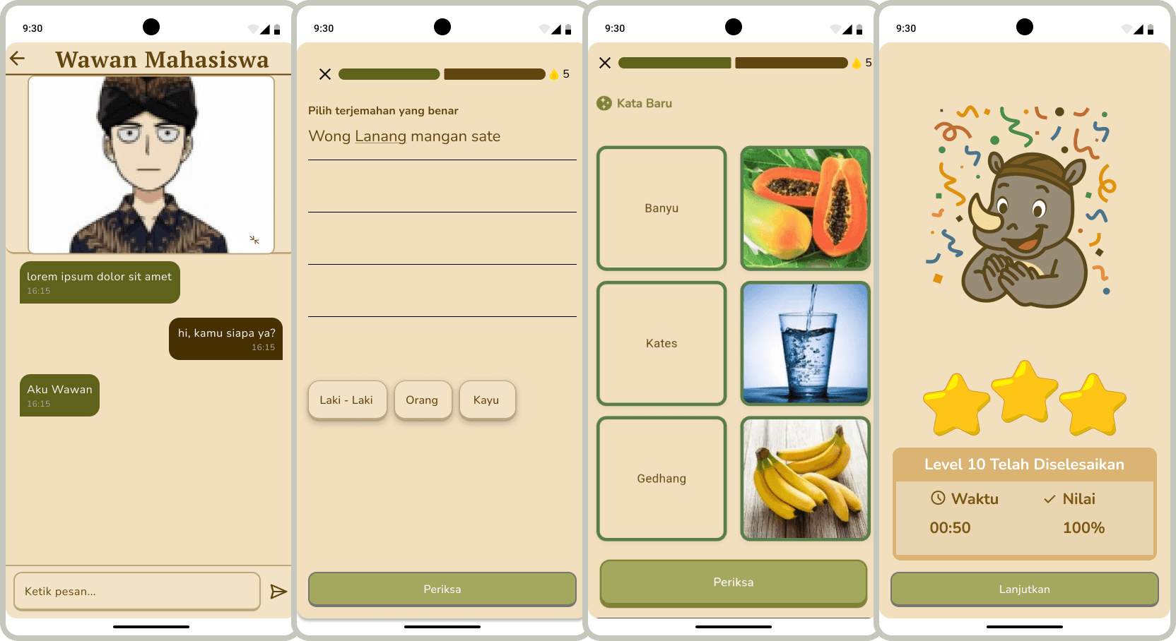 Adibasa app high-fidelity mockup